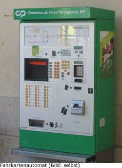 Fahrkarte Preis Ticket Kosten Portugal Automat online