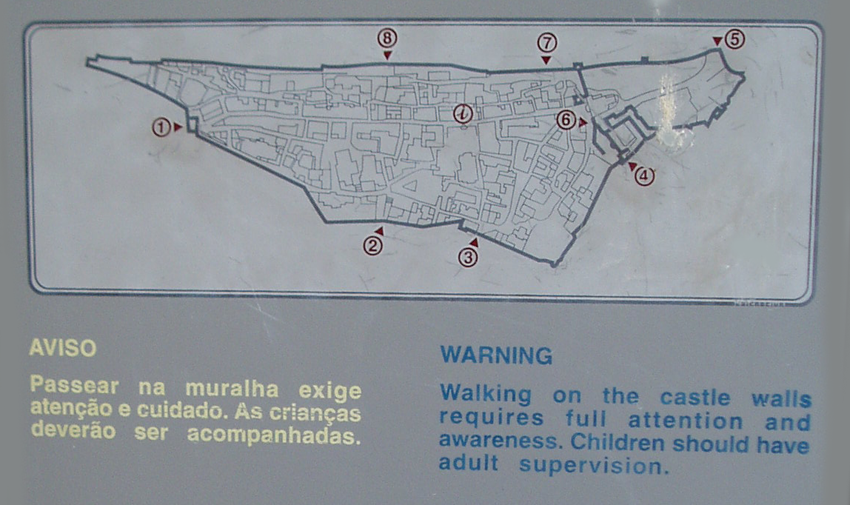 Sightseeing Óbidos Karte Spaziergang