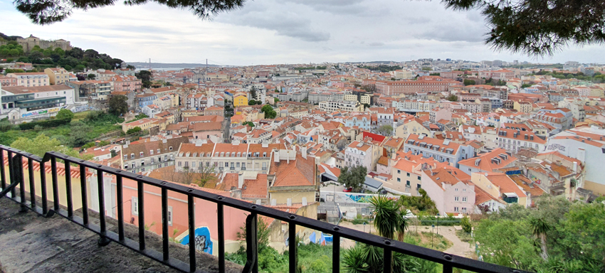 Sehenswürdigkeit Castelo Ausblick Miradouro Graca