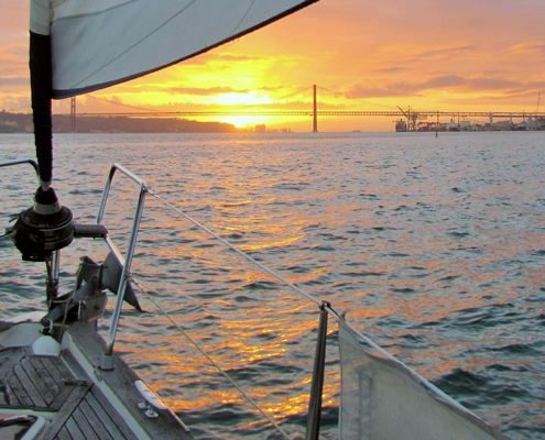 Boot Segeln Sightseeing Lissabon