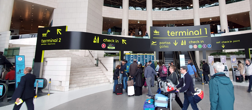 FLughafen Lissabon Terminal 1 Terminal 2