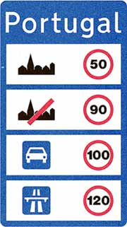 Auto fahren, Portugal, Verkehrsregeln, Warnweste, Geschwindigkeitslimit