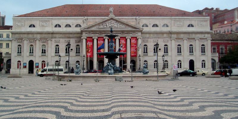 Rossio Platz Lissabon